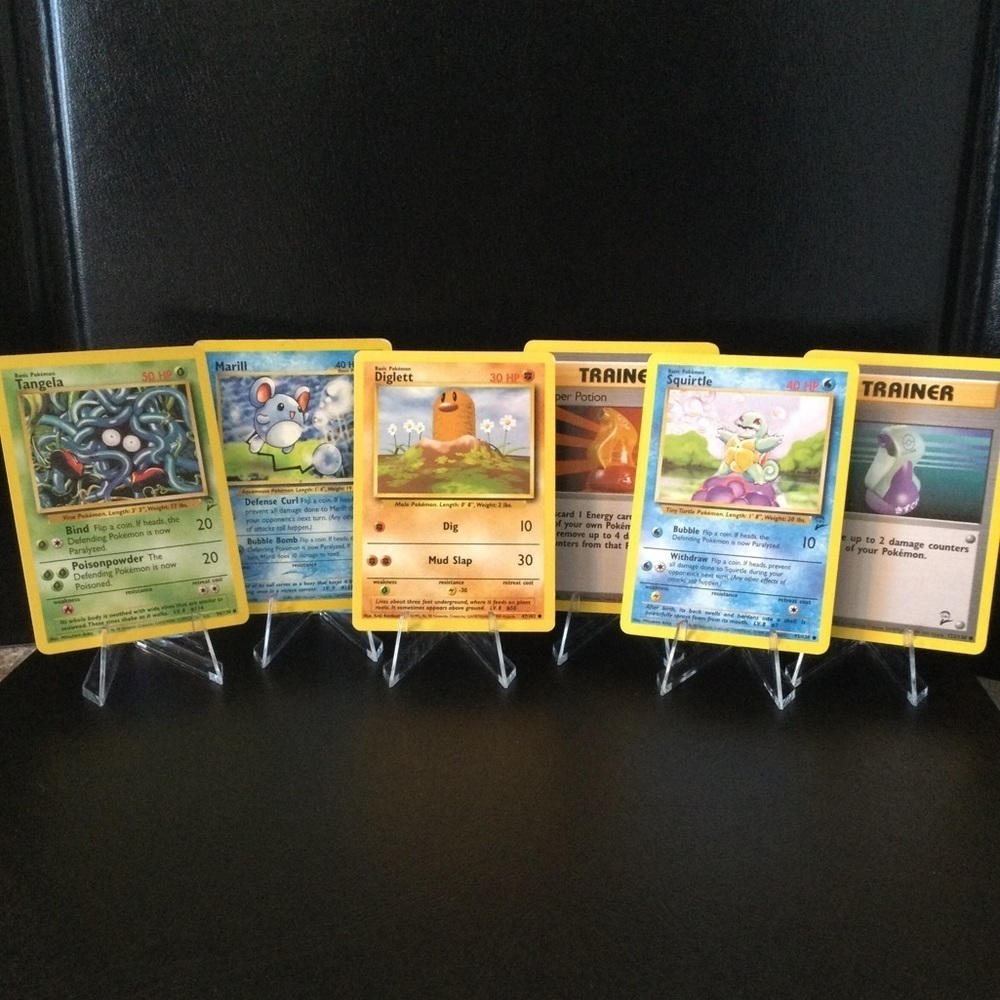 1995 Nintendo Creatures GAMEFREAK Wizards Pokémon Cards Tangela Marill D…